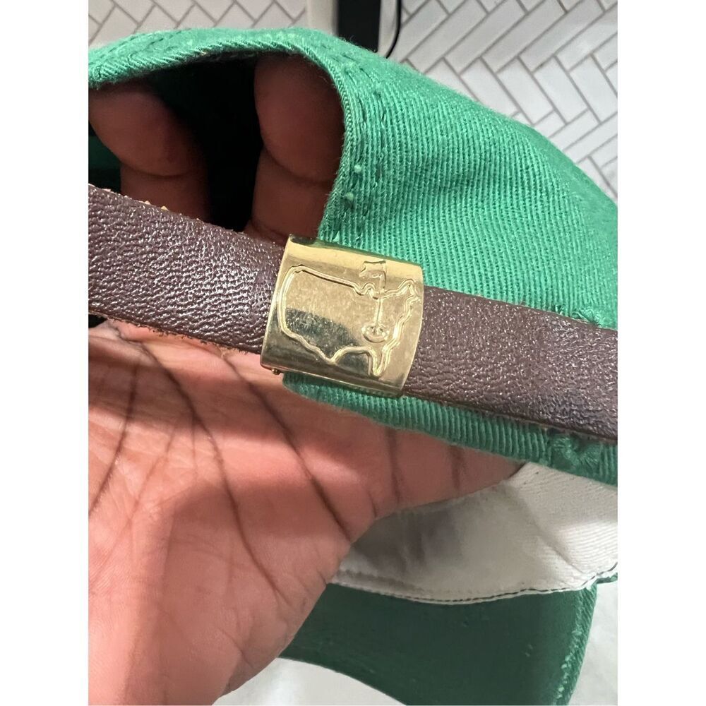 Vintage Augusta National Masters Hat Green Leather Strap American Needle - Picture 8 of 8